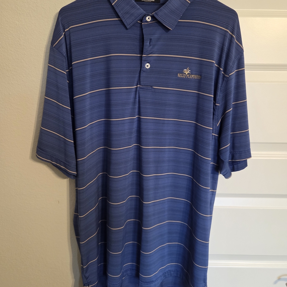 Kelly Plantation Blue Golf Polo Shirt for Men